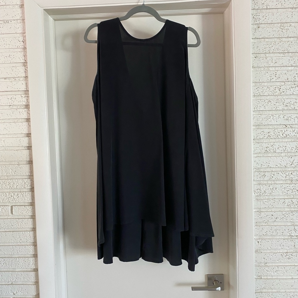 Elizabeth Suzann Harlow Tunic Black Silk Like New XL